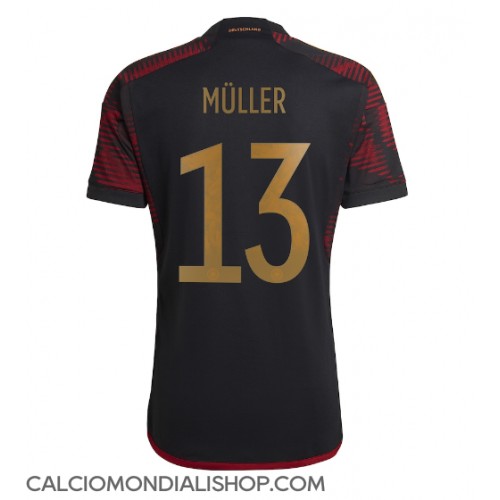 Maglie da calcio Germania Thomas Muller #13 Seconda Maglia Mondiali 2022 Manica Corta